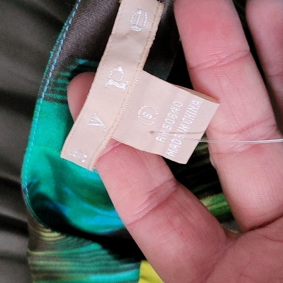 Hype multi color deep vee 100% silk dress NWT - Picture 11 of 13